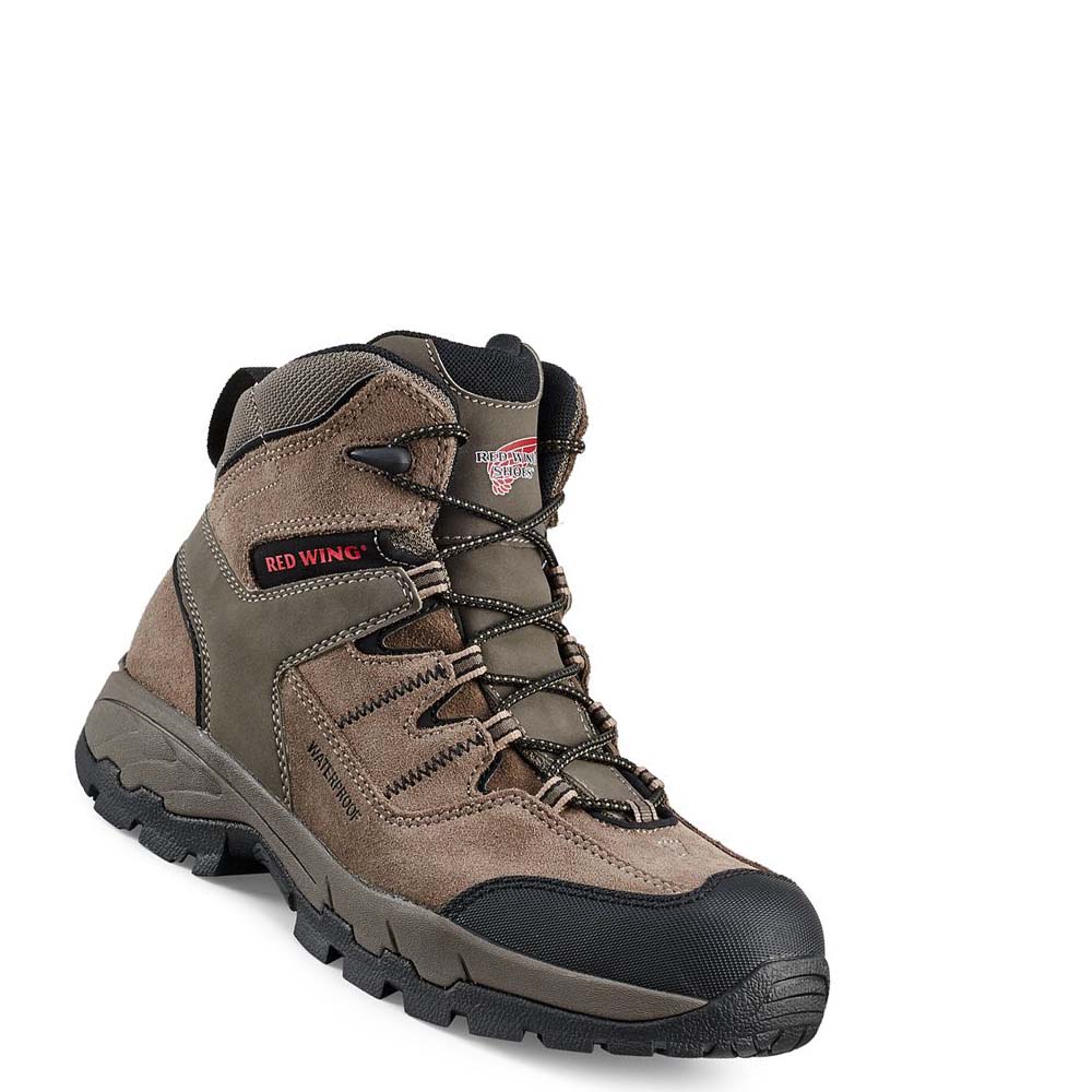 Red Wing 6-inch Waterproof Soft Toe Men\'s Hiking Boots Khaki | ZA 251CTV